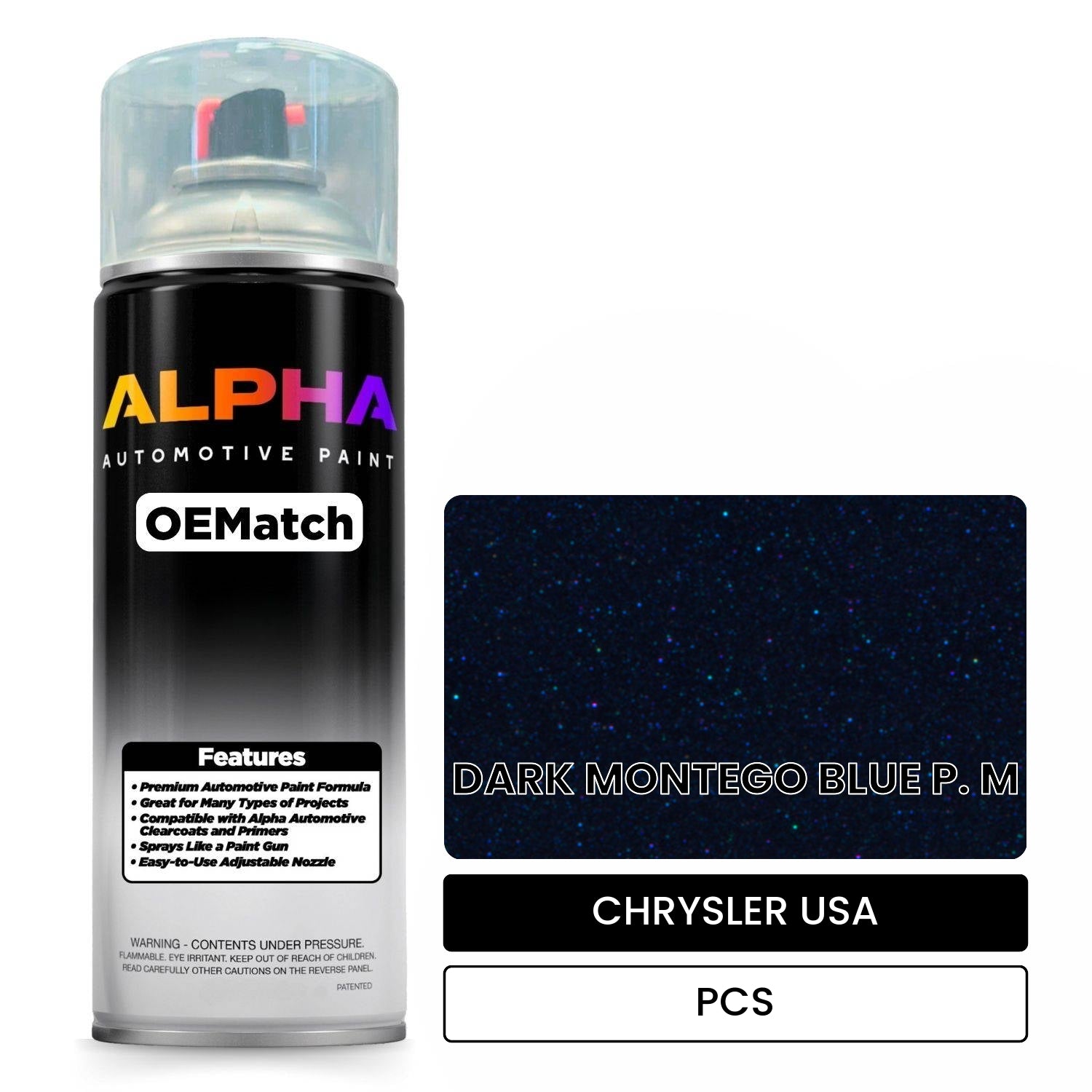 CHRYSLER USA DARK MONTEGO BLUE P. M PCS OEMatch Spraycan