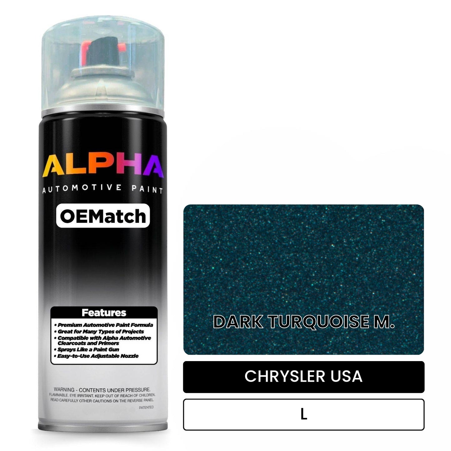 CHRYSLER USA DARK TURQUOISE M. L OEMatch Spraycan