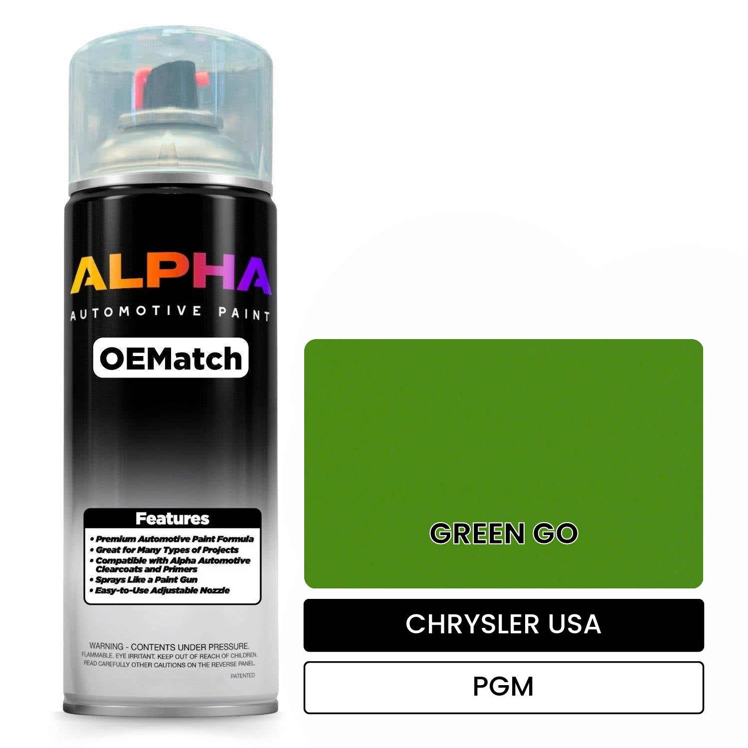 CHRYSLER USA GREEN GO PGM OEMatch Spraycan