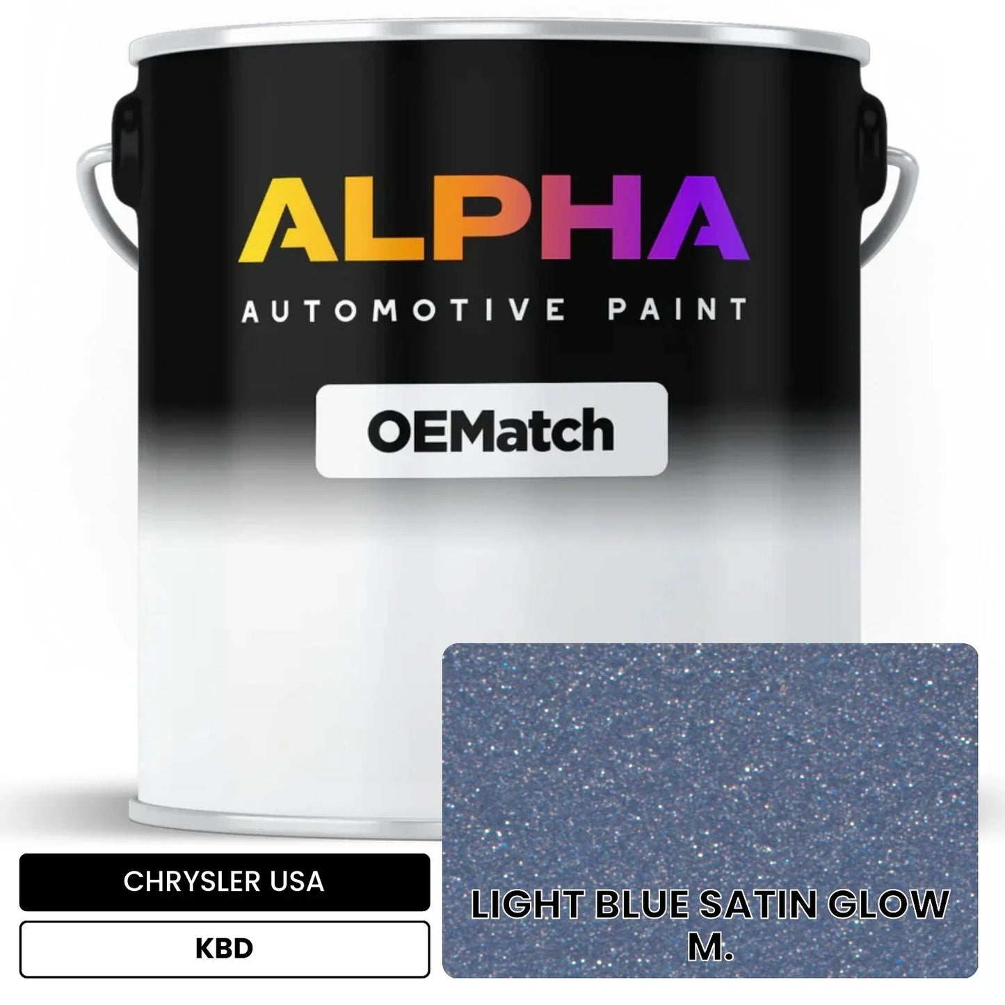 CHRYSLER USA LIGHT BLUE SATIN GLOW M. KBD OEMatch Basecoat
