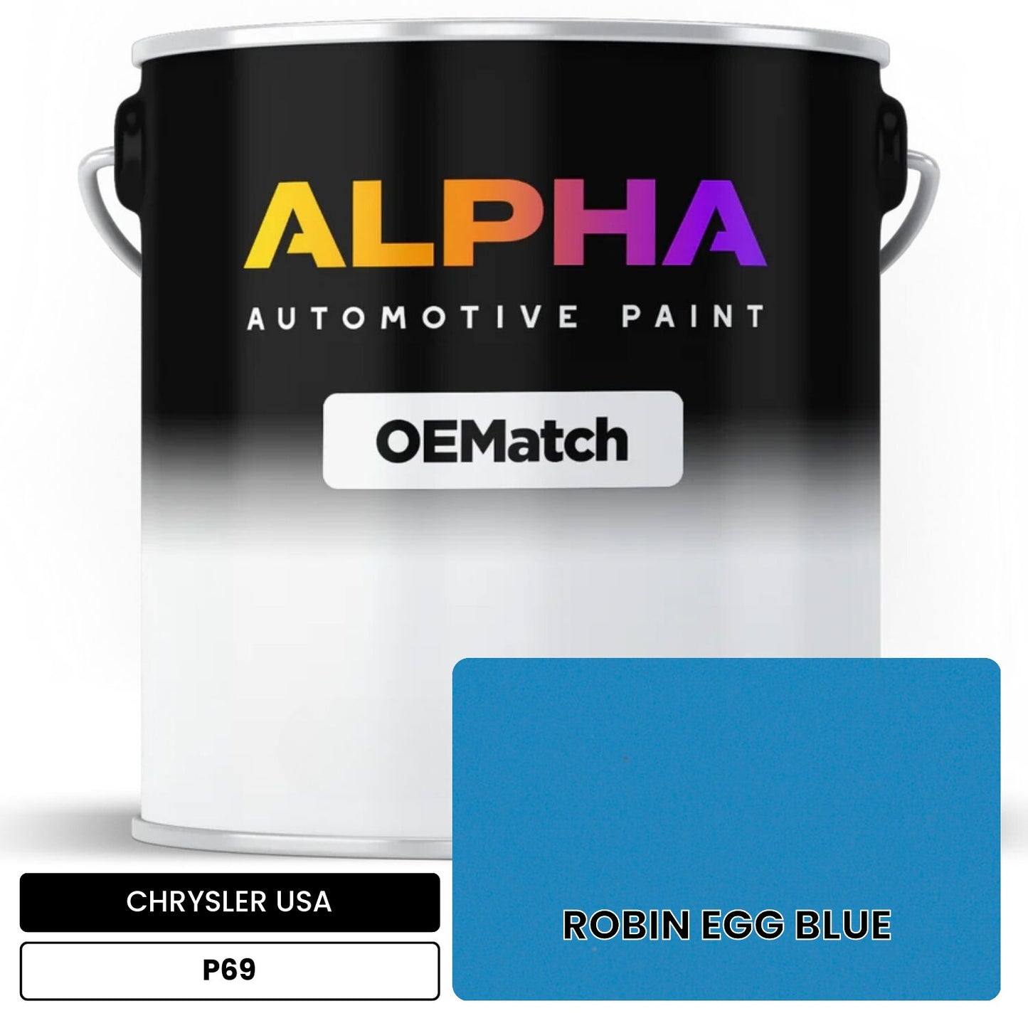 CHRYSLER USA ROBIN EGG BLUE P69 OEMatch Basecoat