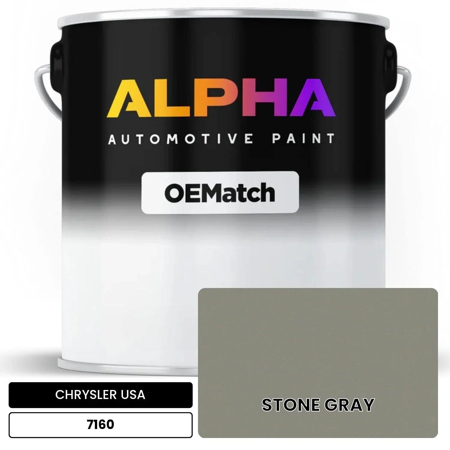 CHRYSLER USA STONE GRAY 7160 OEMatch Basecoat