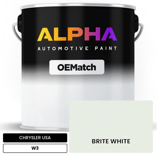 CHRYSLER USA BRITE WHITE W3 OEMatch Basecoat