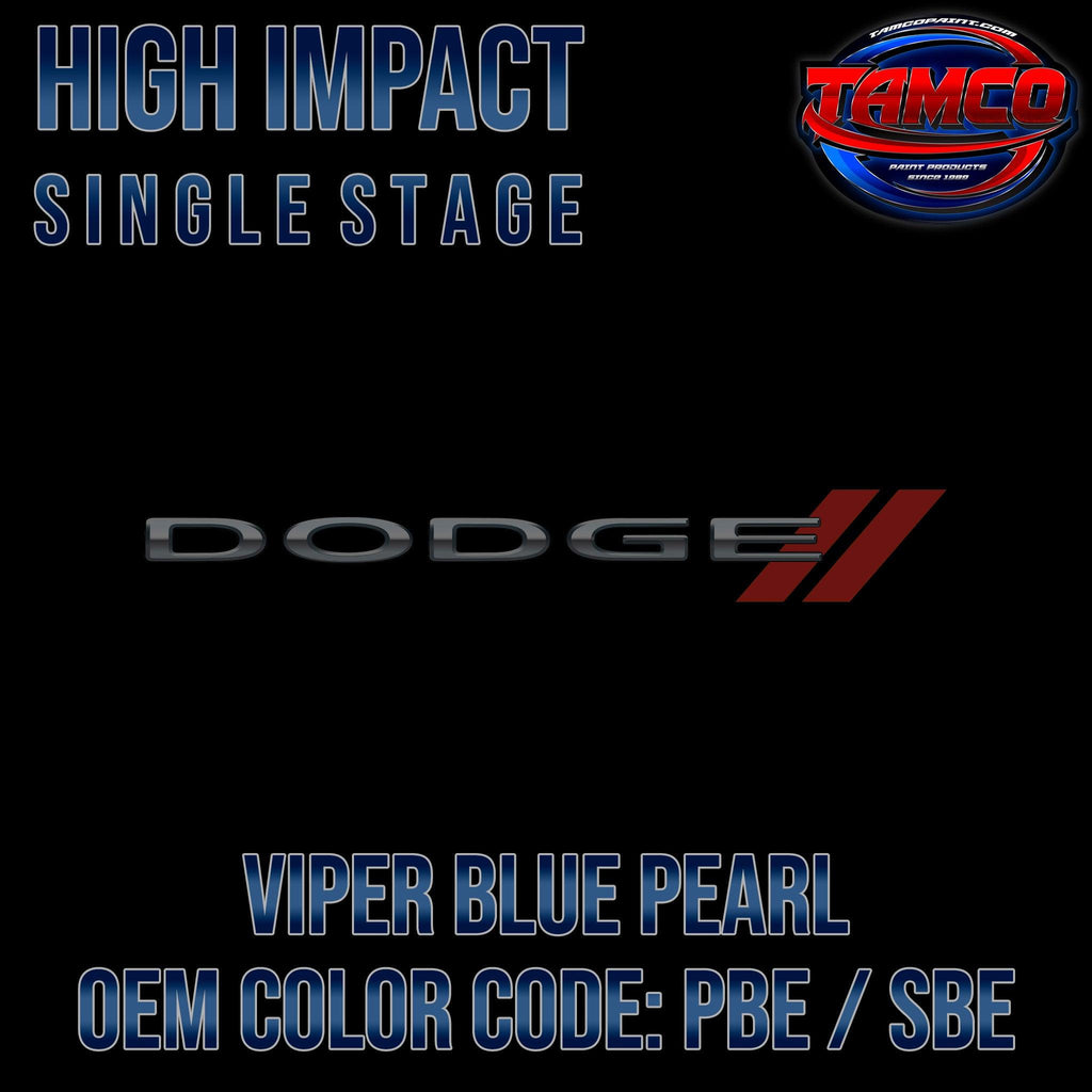 Chrysler Viper GTS Blue Pearl | PBE / SBE | 1996-2013 | OEM High Impact Series Single Stage - The Spray Source - Tamco Paint Manufacturing