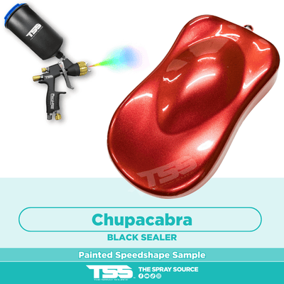 Chupacabra Pre-Sprayed Speedshape Paint Sample (Black Ground Coat) - The Spray Source - Alpha Pigments