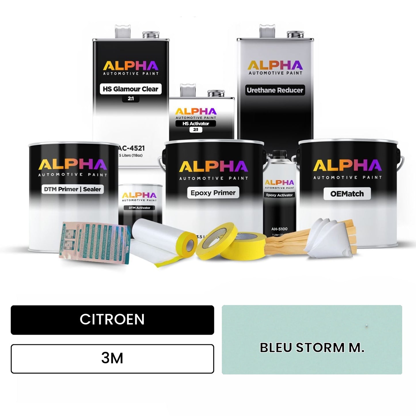CITROEN BLEU STORM M. 3M OEMatch Vehicle Paint Kit