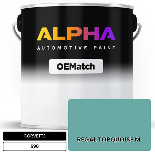 CORVETTE REGAL TORQUOISE M. 598 OEMatch Basecoat