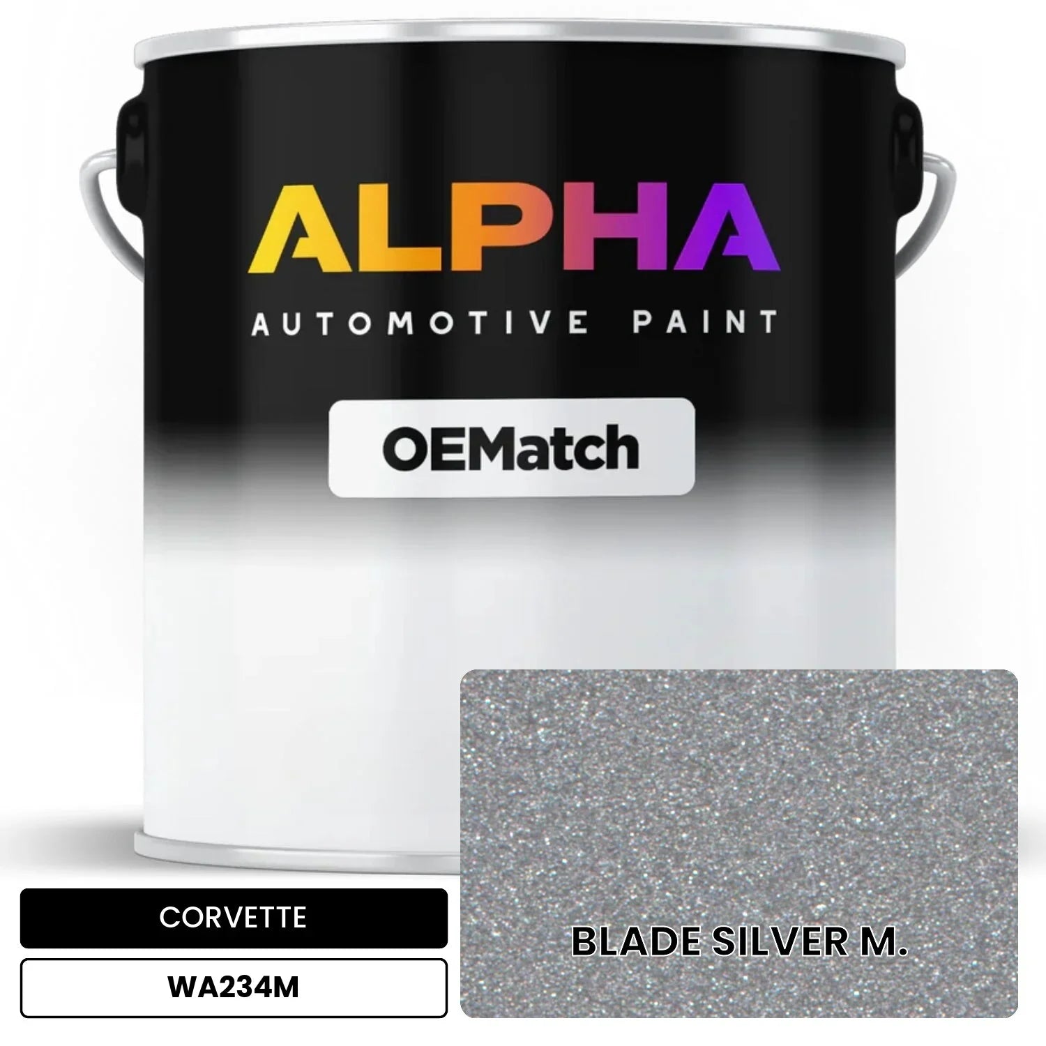 CORVETTE BLADE SILVER M. WA234M OEMatch Basecoat