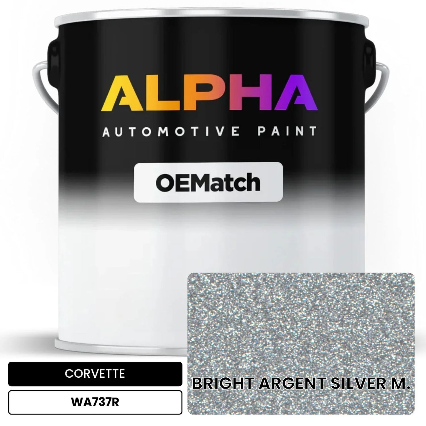 CORVETTE BRIGHT ARGENT SILVER M. WA737R OEMatch Basecoat