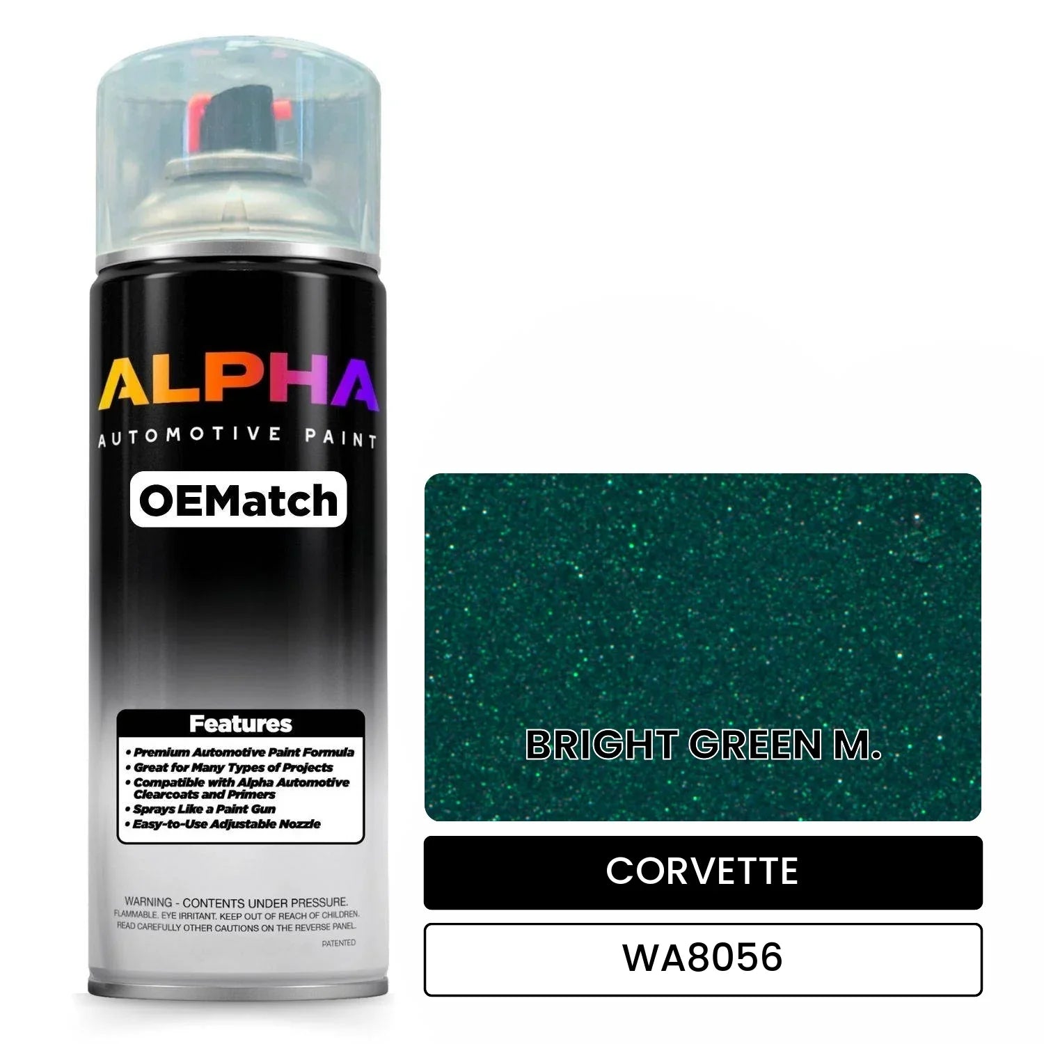 CORVETTE BRIGHT GREEN M. WA8056 OEMatch Spraycan