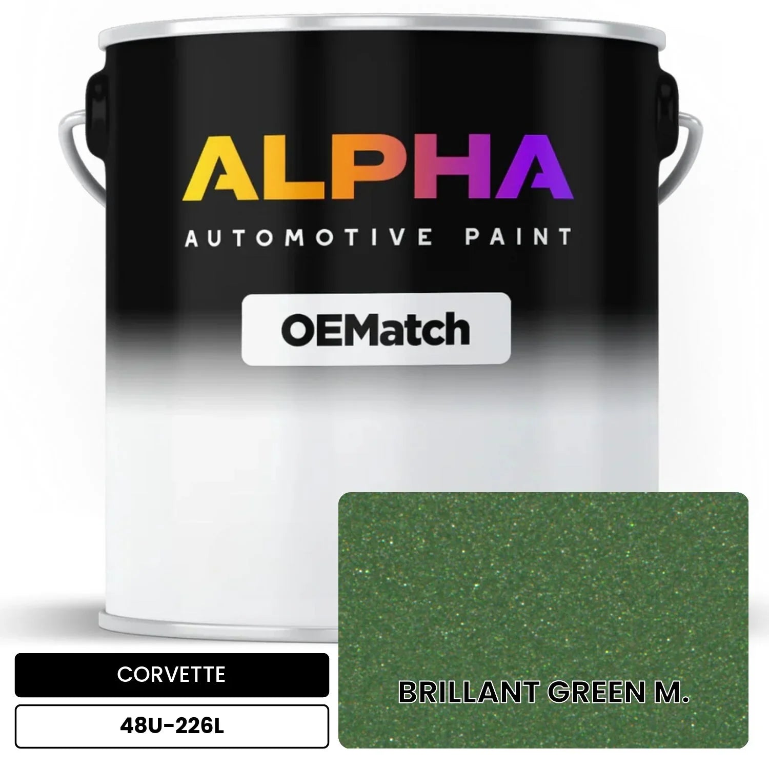 CORVETTE BRILLANT GREEN M. 48U-226L OEMatch Basecoat