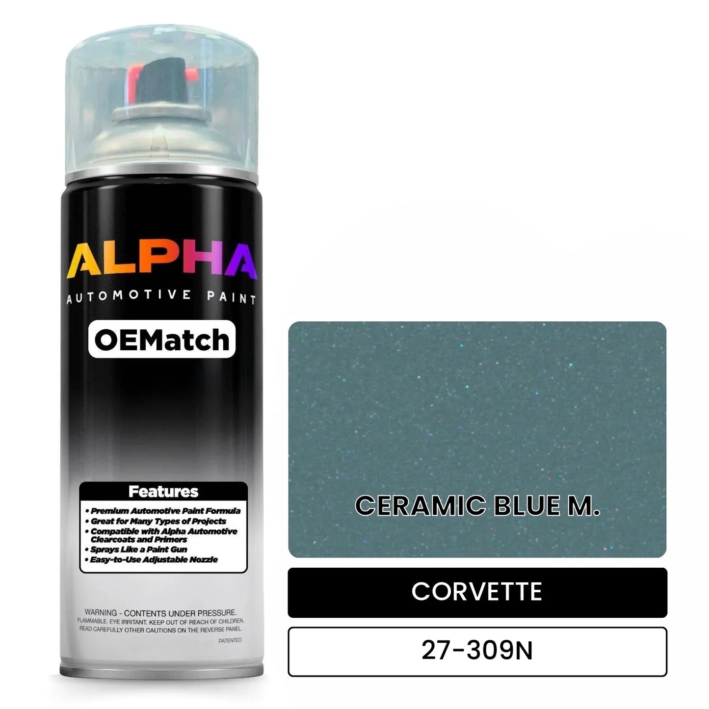 CORVETTE CERAMIC BLUE M. 27-309N OEMatch Spraycan