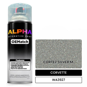 CORVETTE CORTEZ SILVER M. WA3927 | OEMatch Automotive Spraycan