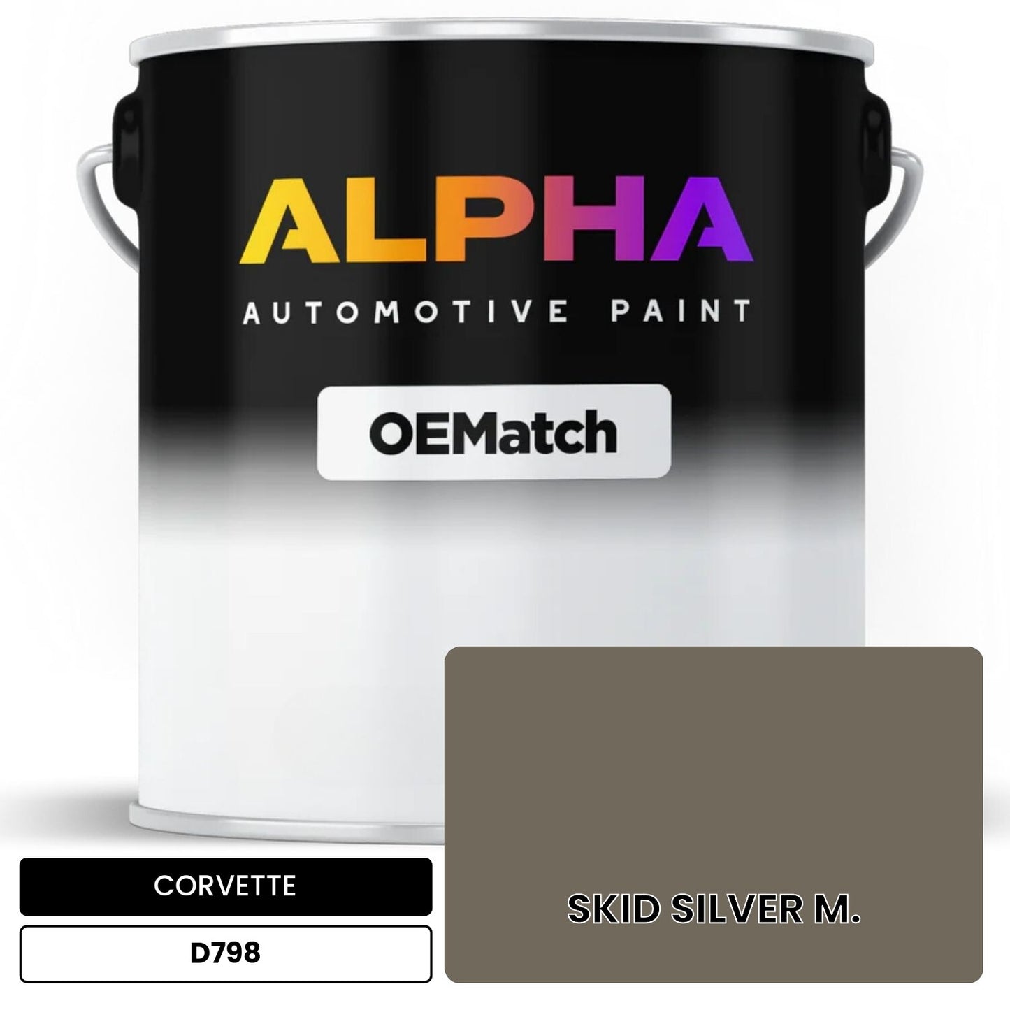 CORVETTE SKID SILVER M. D798 OEMatch Basecoat