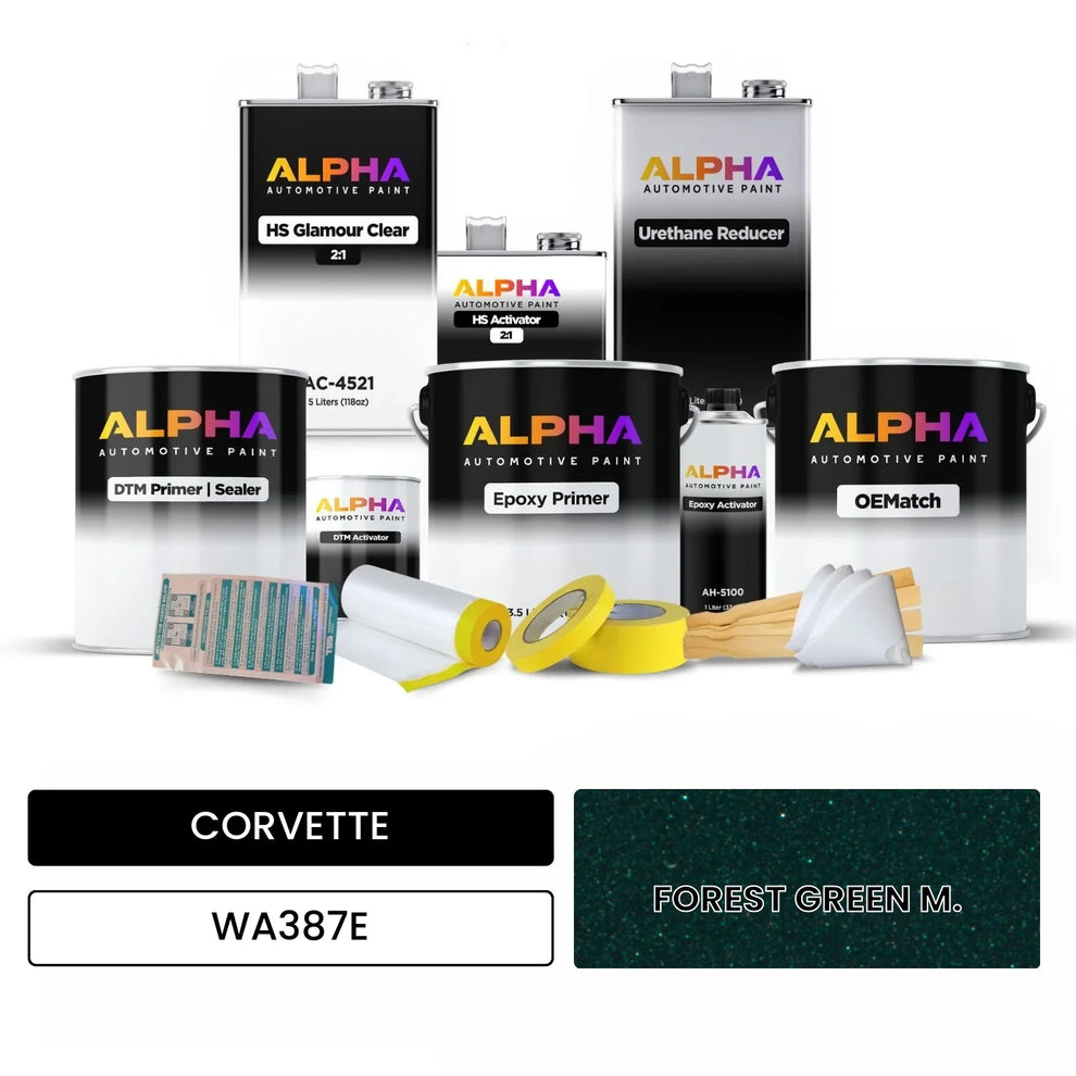 CORVETTE FOREST GREEN M. WA387E | OEMatch Automotive Vehicle Paint Kit ...