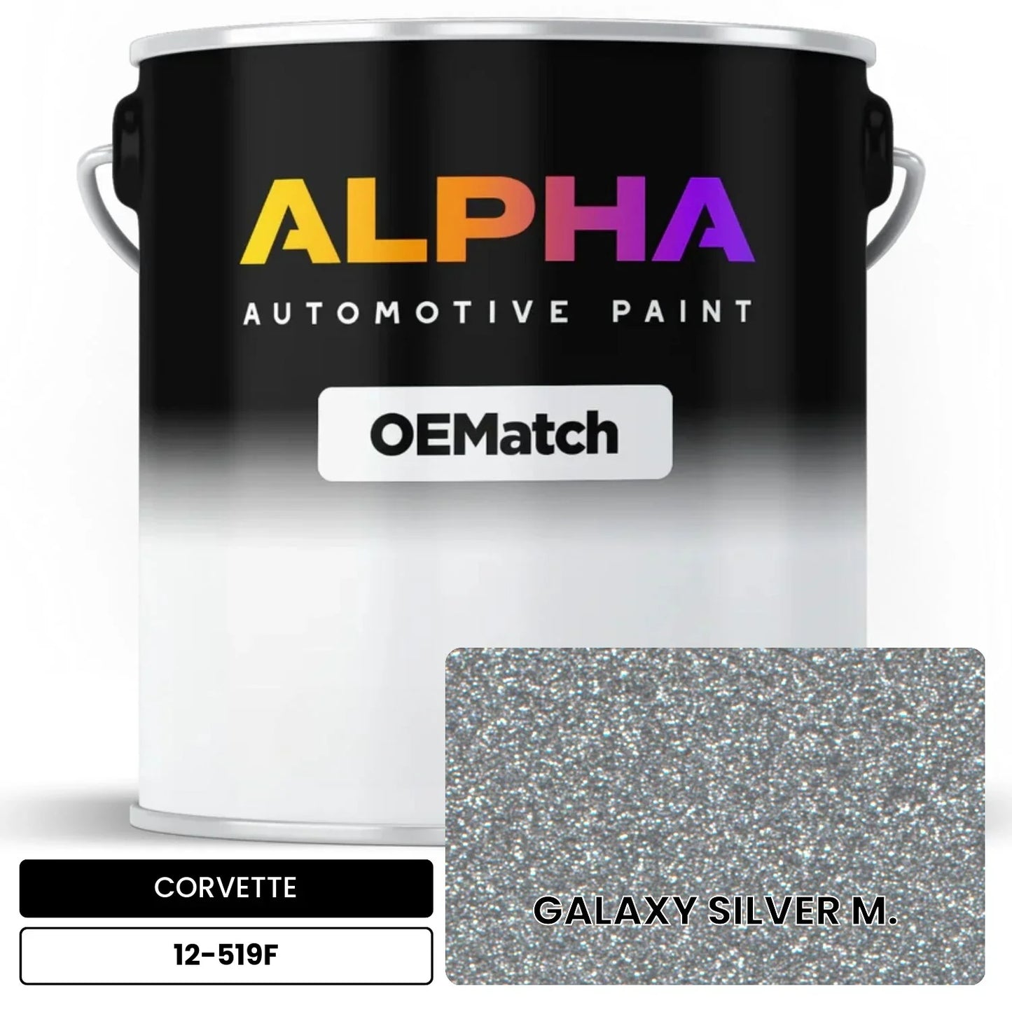 CORVETTE GALAXY SILVER M. 12-519F OEMatch Basecoat