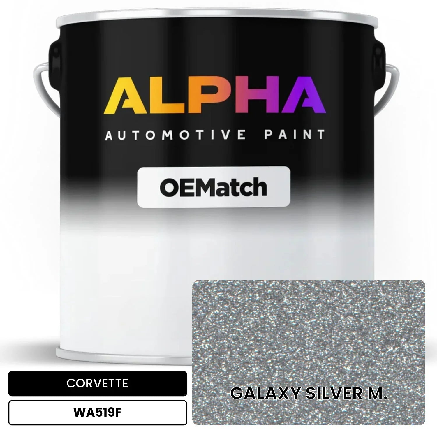 CORVETTE GALAXY SILVER M. WA519F OEMatch Basecoat