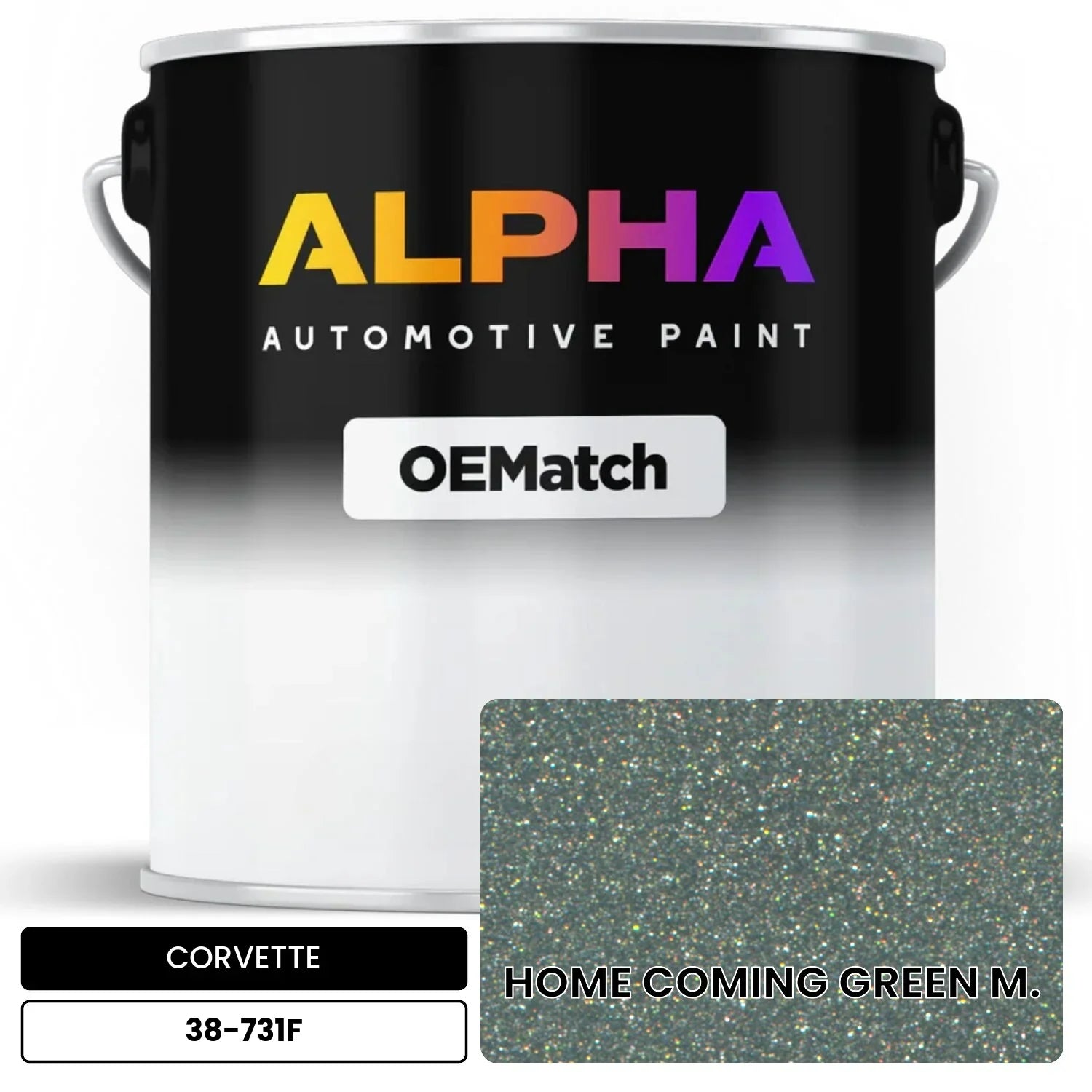 CORVETTE HOME COMING GREEN M. 38-731F OEMatch Basecoat