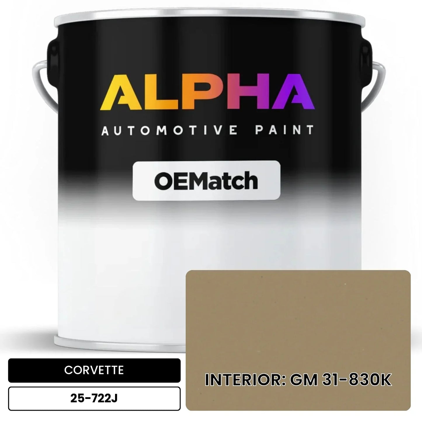 CORVETTE INTERIOR: GM 31-830K 25-722J OEMatch Basecoat