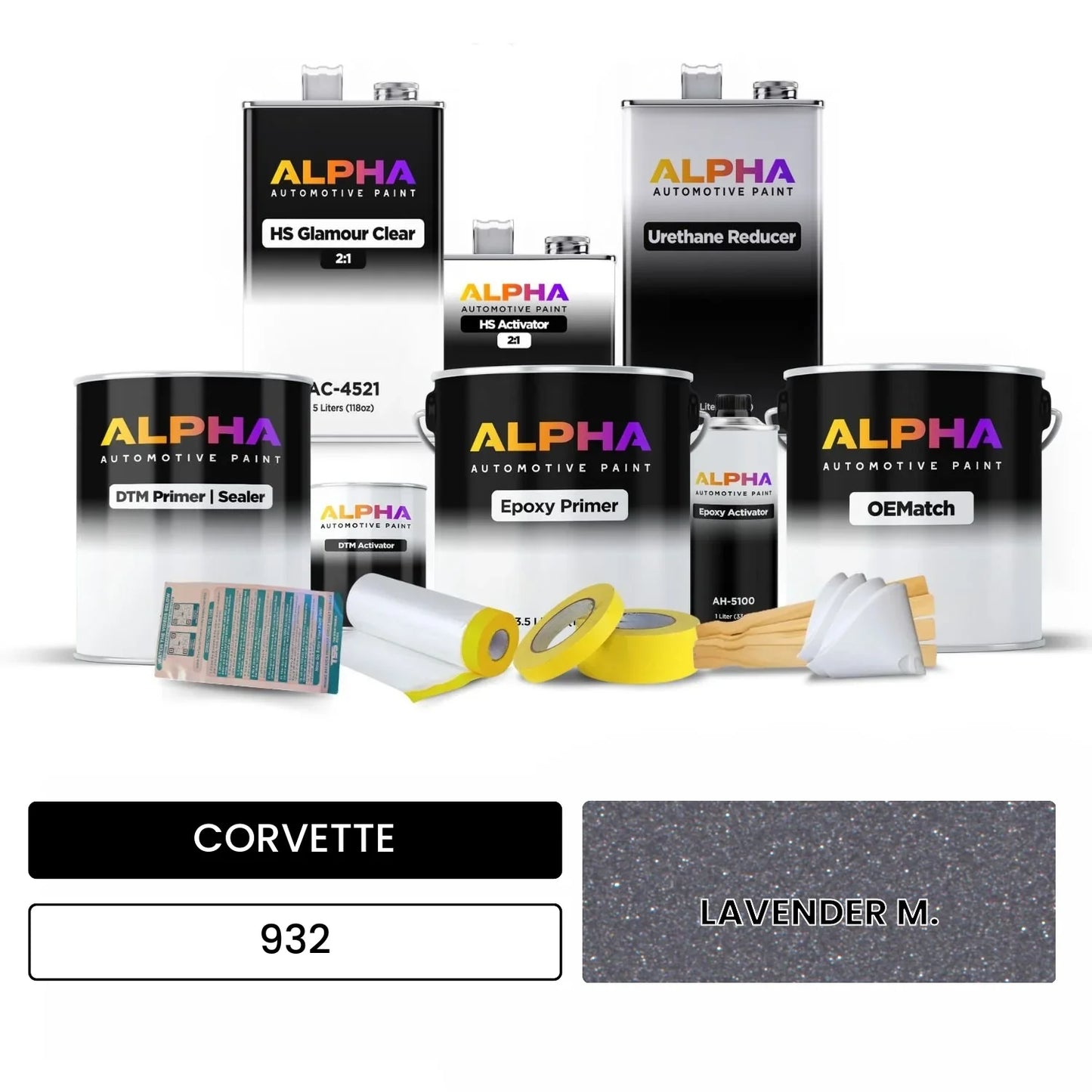 CORVETTE LAVENDER M. 932 OEMatch Vehicle Paint Kit