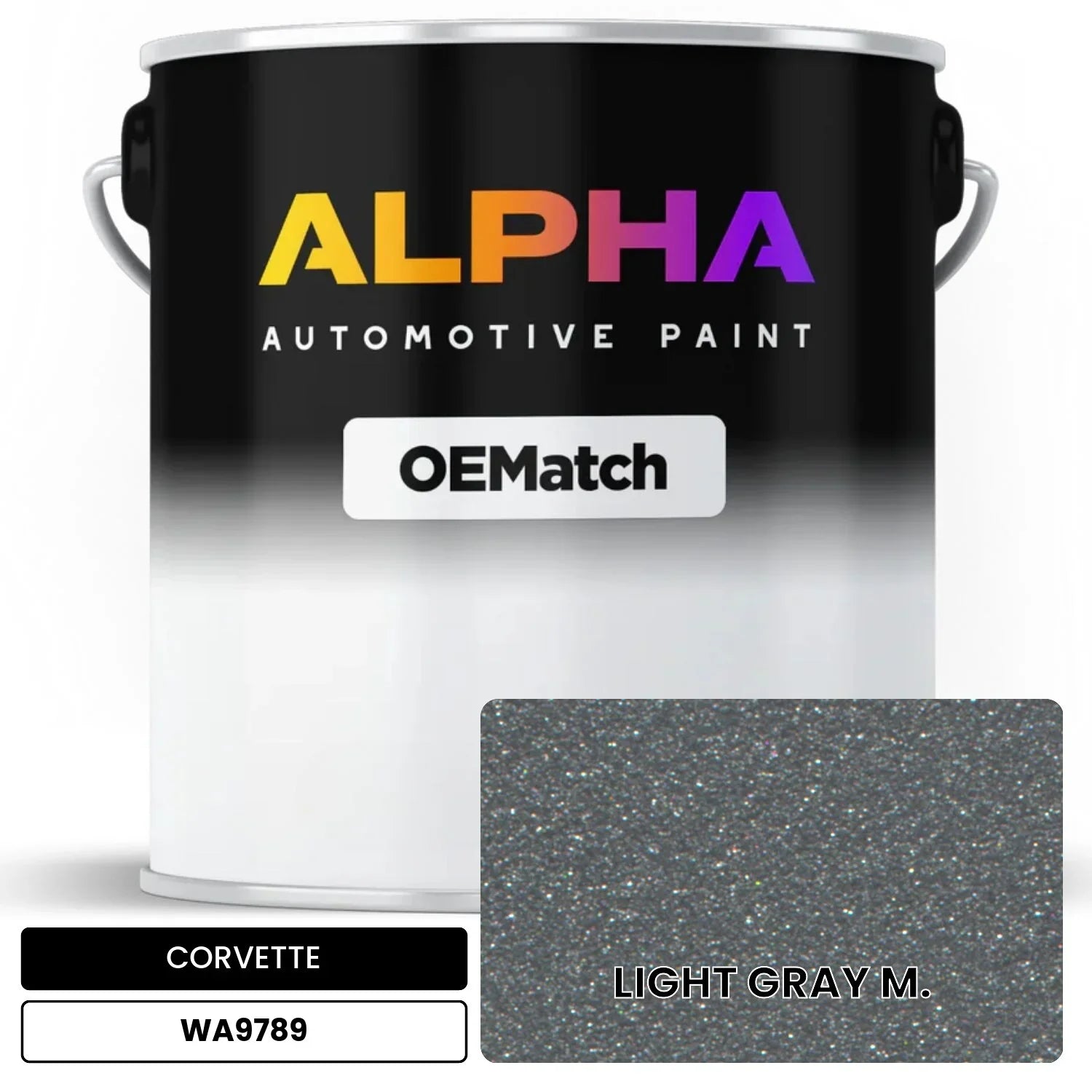 CORVETTE LIGHT GRAY M. WA9789 OEMatch Basecoat
