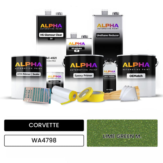 CORVETTE LIME GREEN M. WA4798 OEMatch Vehicle Paint Kit