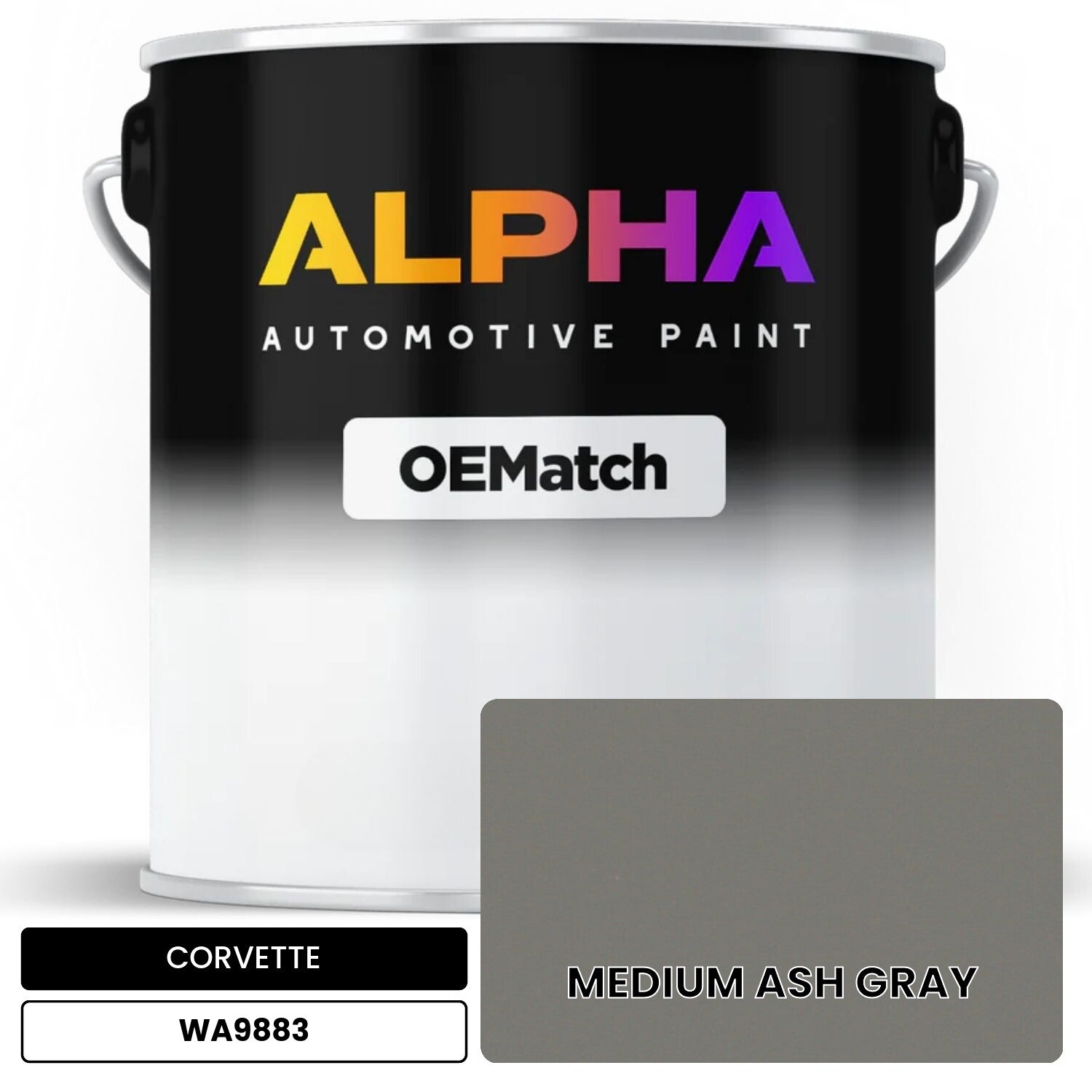 CORVETTE MEDIUM ASH GRAY WA9883 OEMatch Basecoat