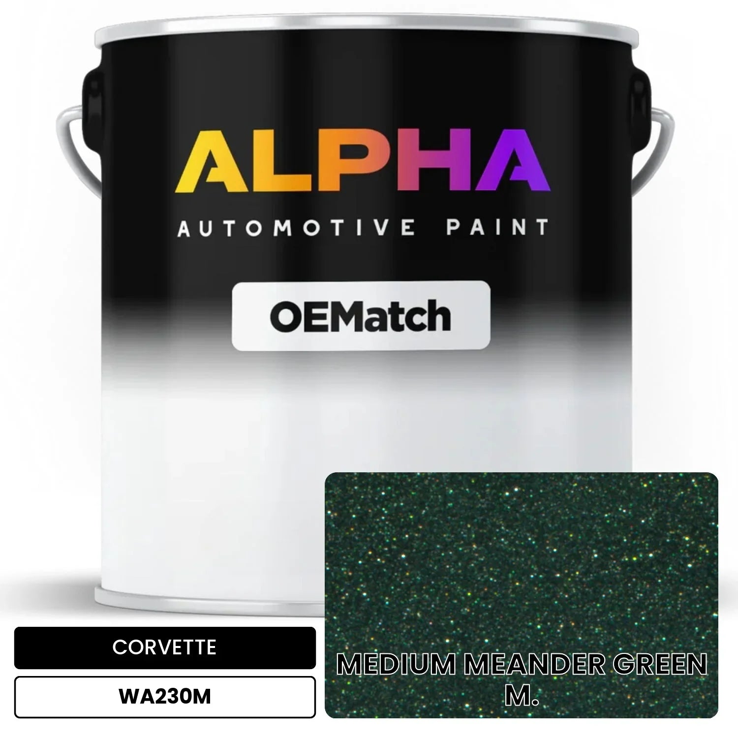 CORVETTE MEDIUM MEANDER GREEN M. WA230M OEMatch Basecoat