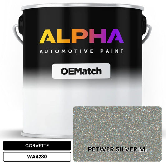 CORVETTE PETWER SILVER M. WA4230 OEMatch Basecoat