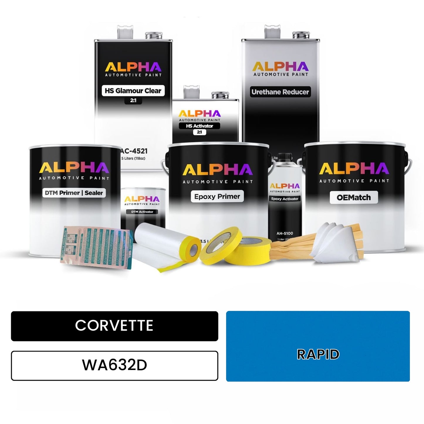 CORVETTE RAPID WA632D OEMatch Vehicle Paint Kit