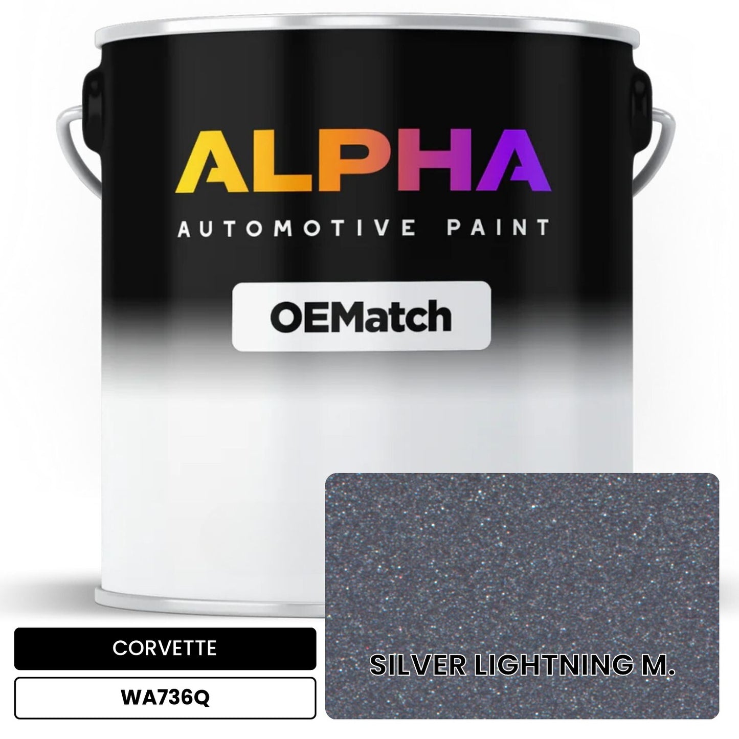 CORVETTE SILVER LIGHTNING M. WA736Q OEMatch Basecoat