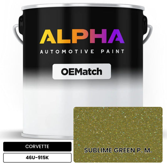 CORVETTE SUBLIME GREEN P. M. 46U-915K OEMatch Basecoat