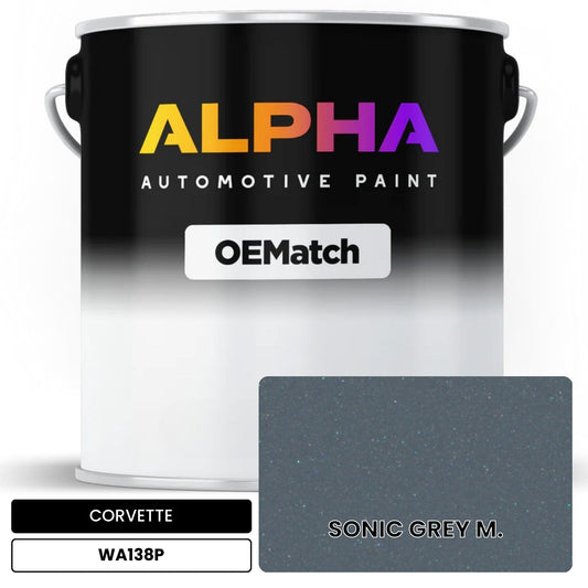 CORVETTE SONIC GREY M. WA138P OEMatch Basecoat