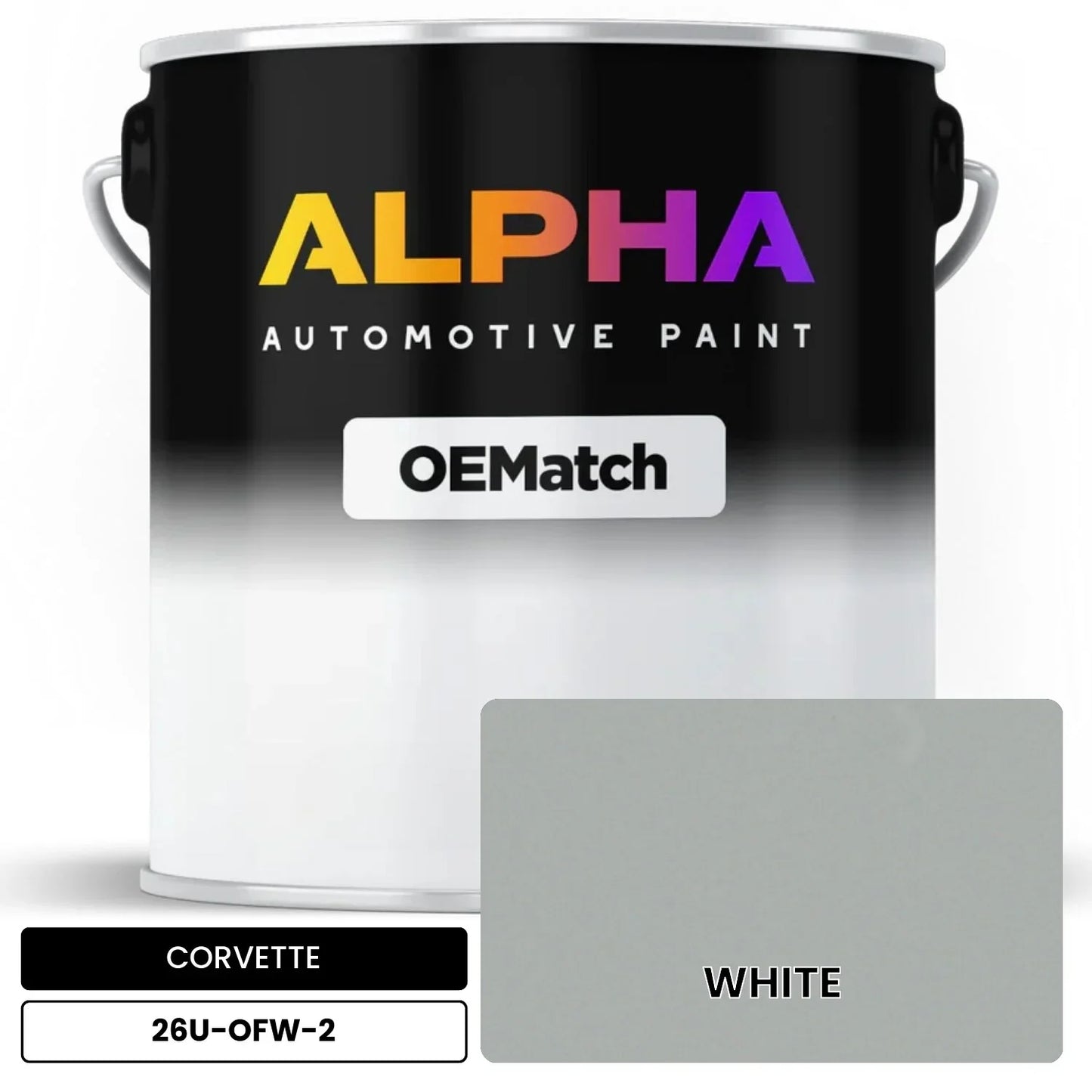 CORVETTE WHITE 26U-OFW-2 OEMatch Basecoat
