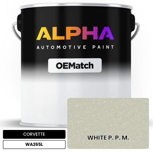 CORVETTE WHITE P. P. M. WA265L OEMatch Basecoat