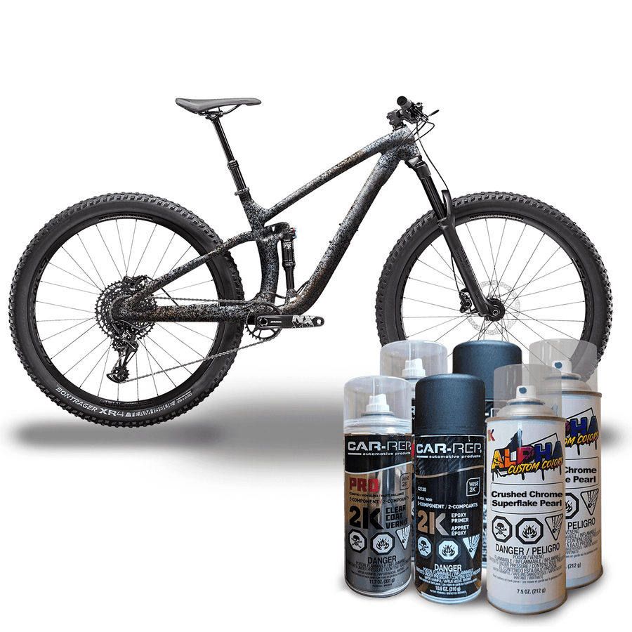 Crushed Chrome Superflake Bike Paint Kit - The Spray Source - Alpha Pigments