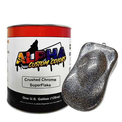 Crushed Chrome SuperFlake Paint Basecoat Midcoat - The Spray Source - Alpha Pigments