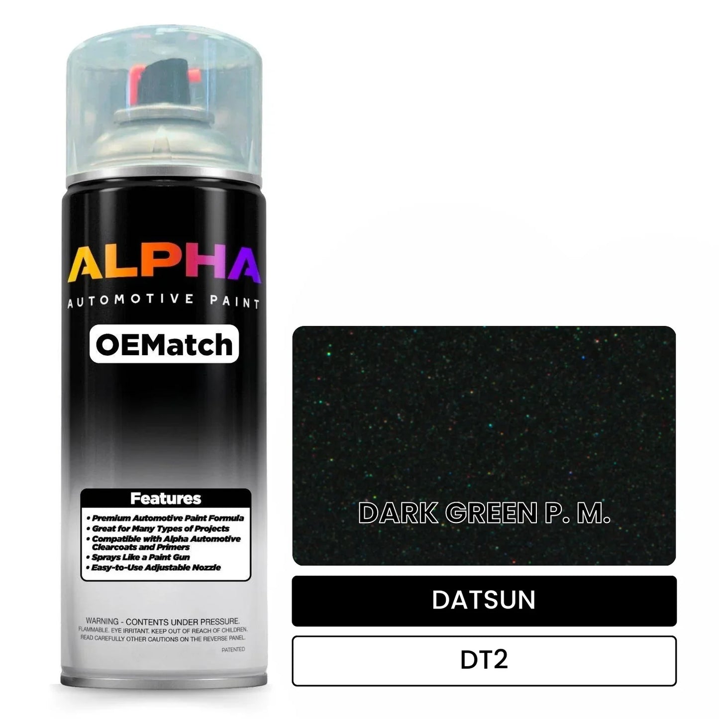 DATSUN DARK GREEN P. M. DT2 OEMatch Spraycan
