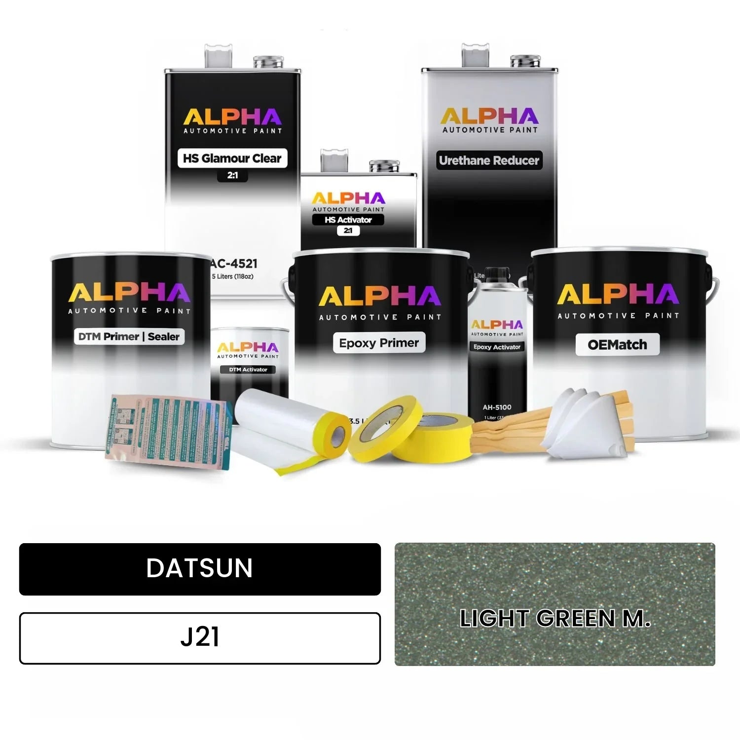 DATSUN LIGHT GREEN M. J21 OEMatch Vehicle Paint Kit