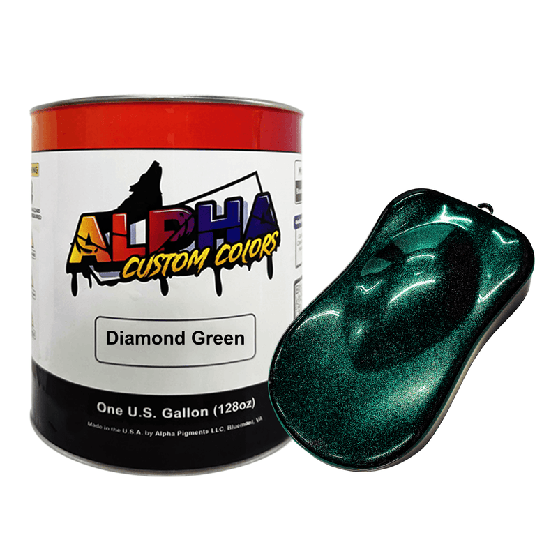 Diamond Green Paint Basecoat Midcoat - The Spray Source - Alpha Pigments