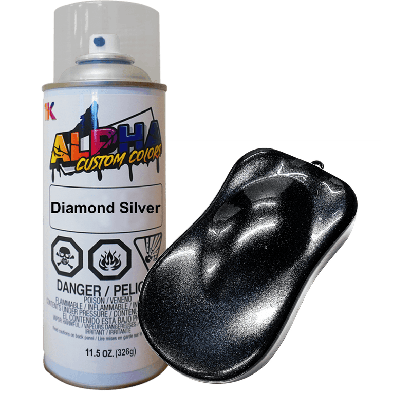 Diamond Silver Spray Can Midcoat - The Spray Source - Alpha Pigments