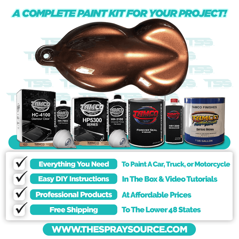 Dirtbag Brown Extra Large Car kit (Black Ground Coat) - The Spray Source - Tamco Paint
