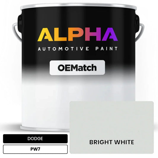 DODGE BRIGHT WHITE PW7 OEMatch Basecoat