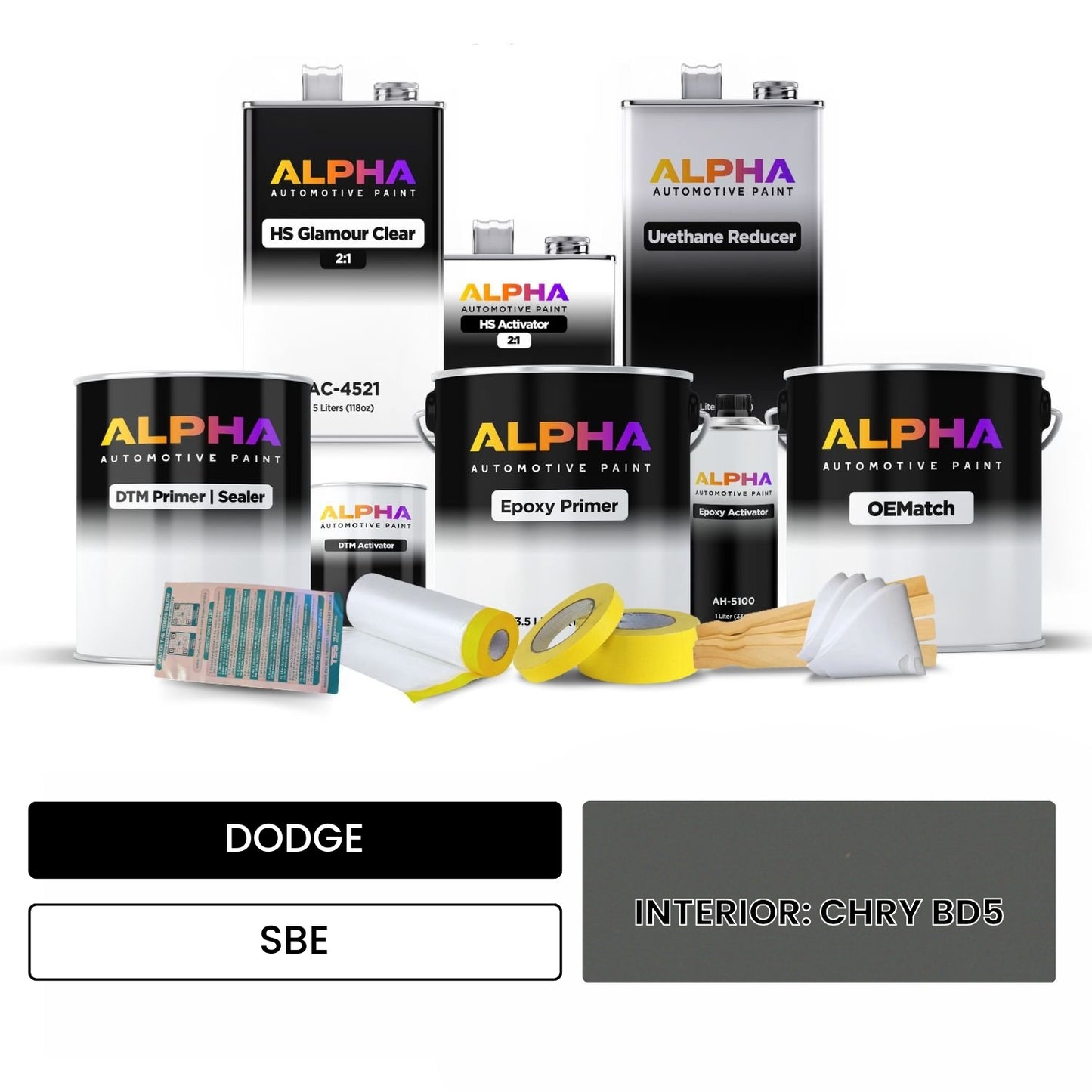 DODGE INTERIOR: CHRY BD5 SBE OEMatch Vehicle Paint Kit