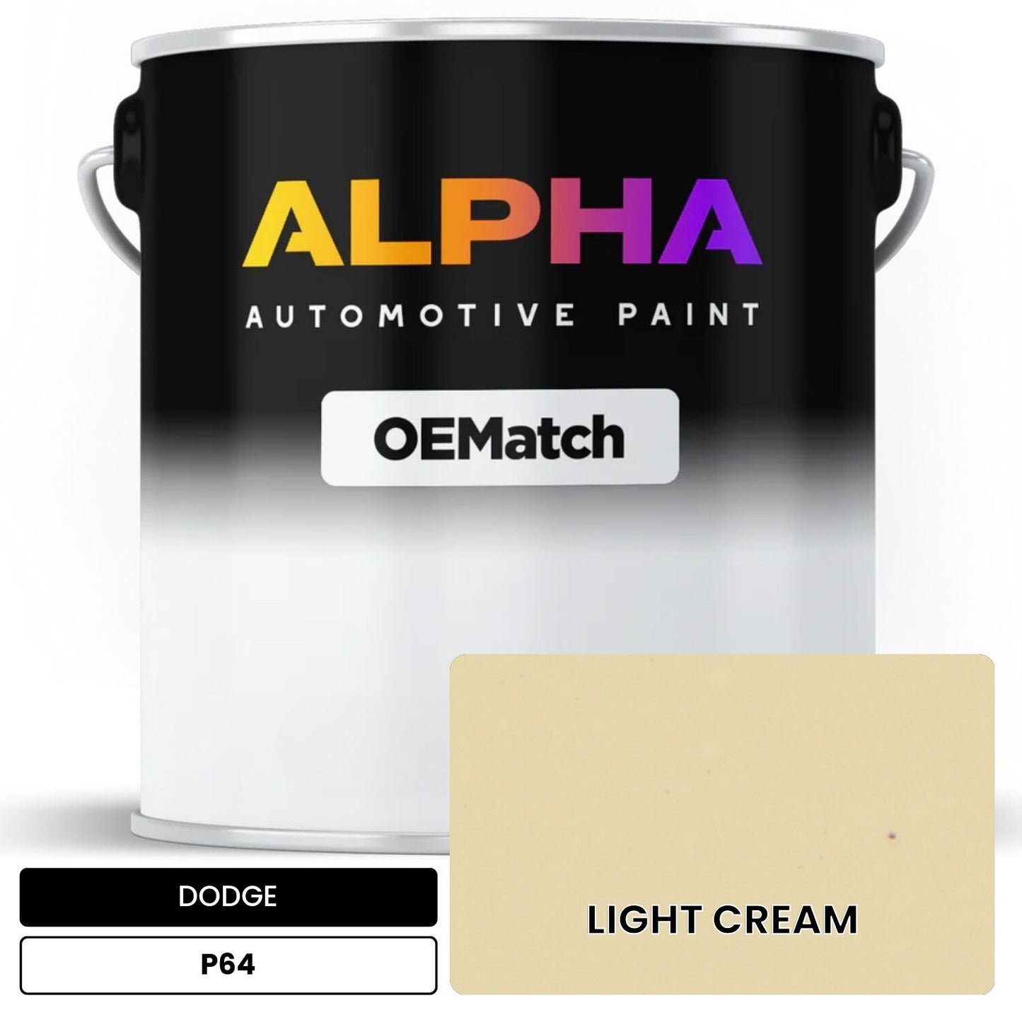 DODGE LIGHT CREAM P64 OEMatch Basecoat
