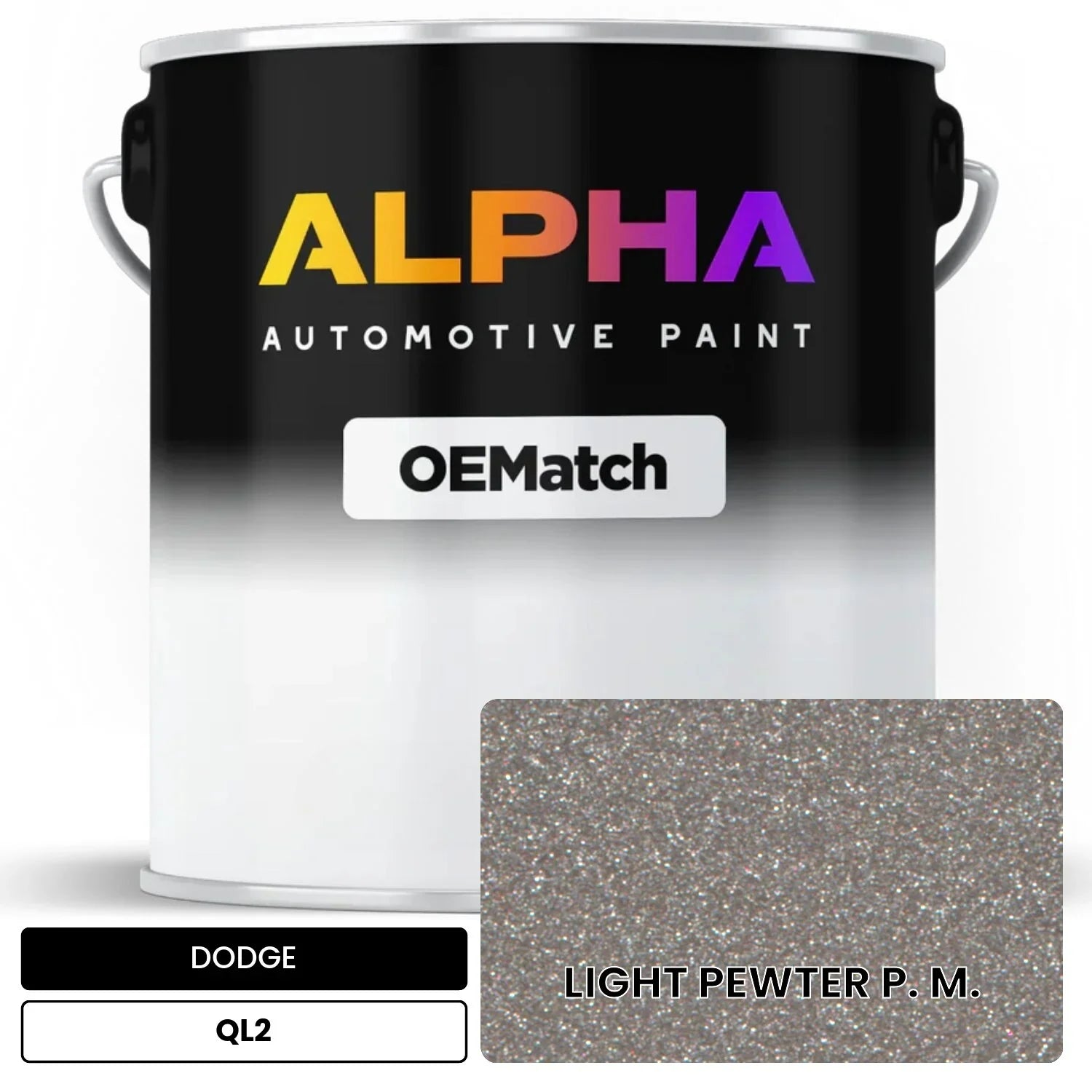 DODGE LIGHT PEWTER P. M. QL2 OEMatch Basecoat
