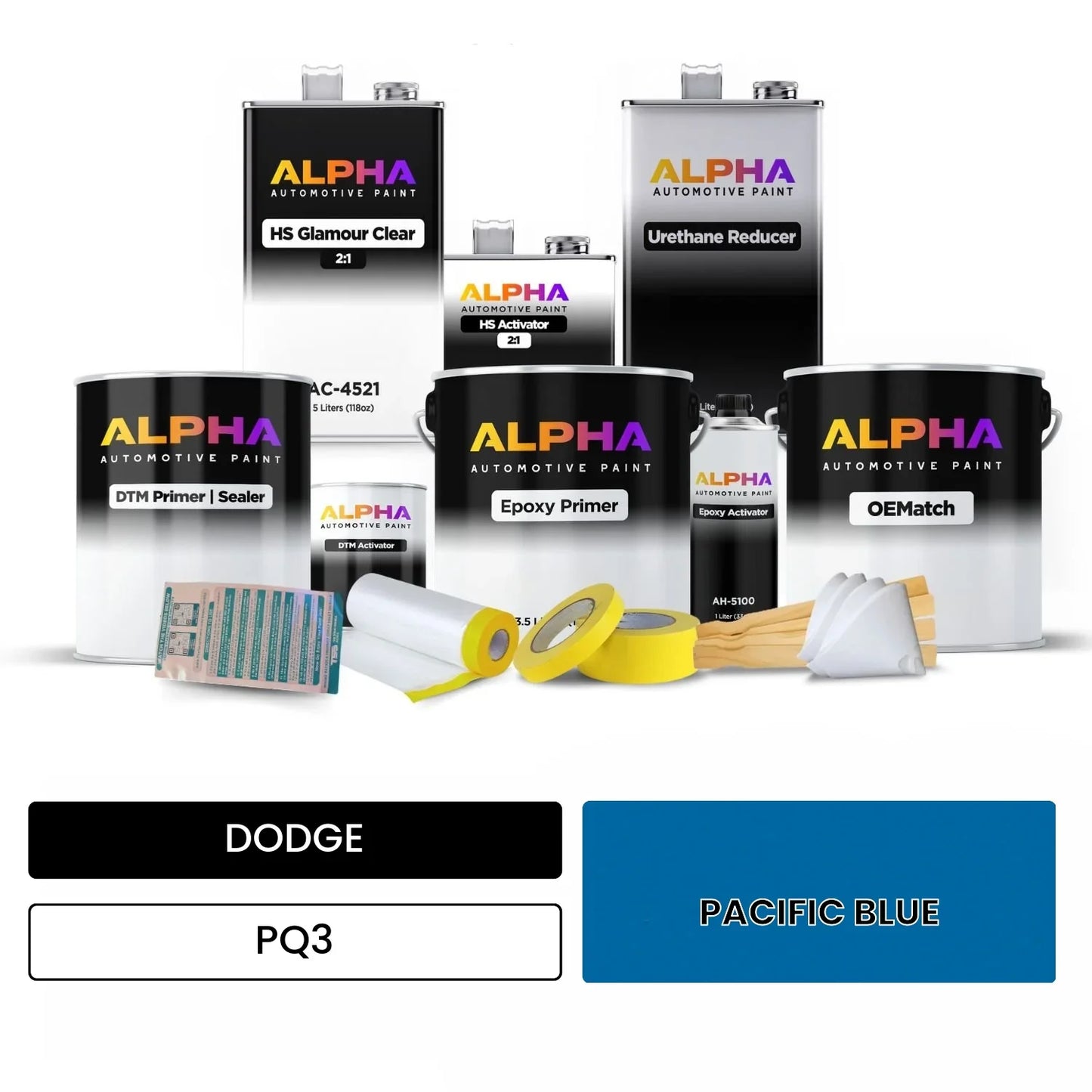 DODGE PACIFIC BLUE PQ3 OEMatch Vehicle Paint Kit