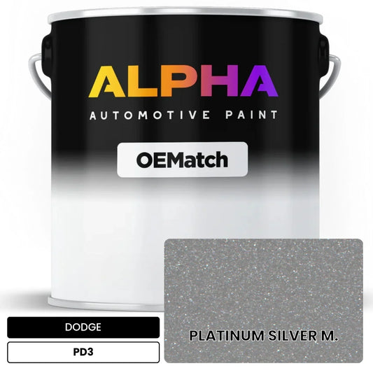 DODGE PLATINUM SILVER M. PD3 OEMatch Basecoat