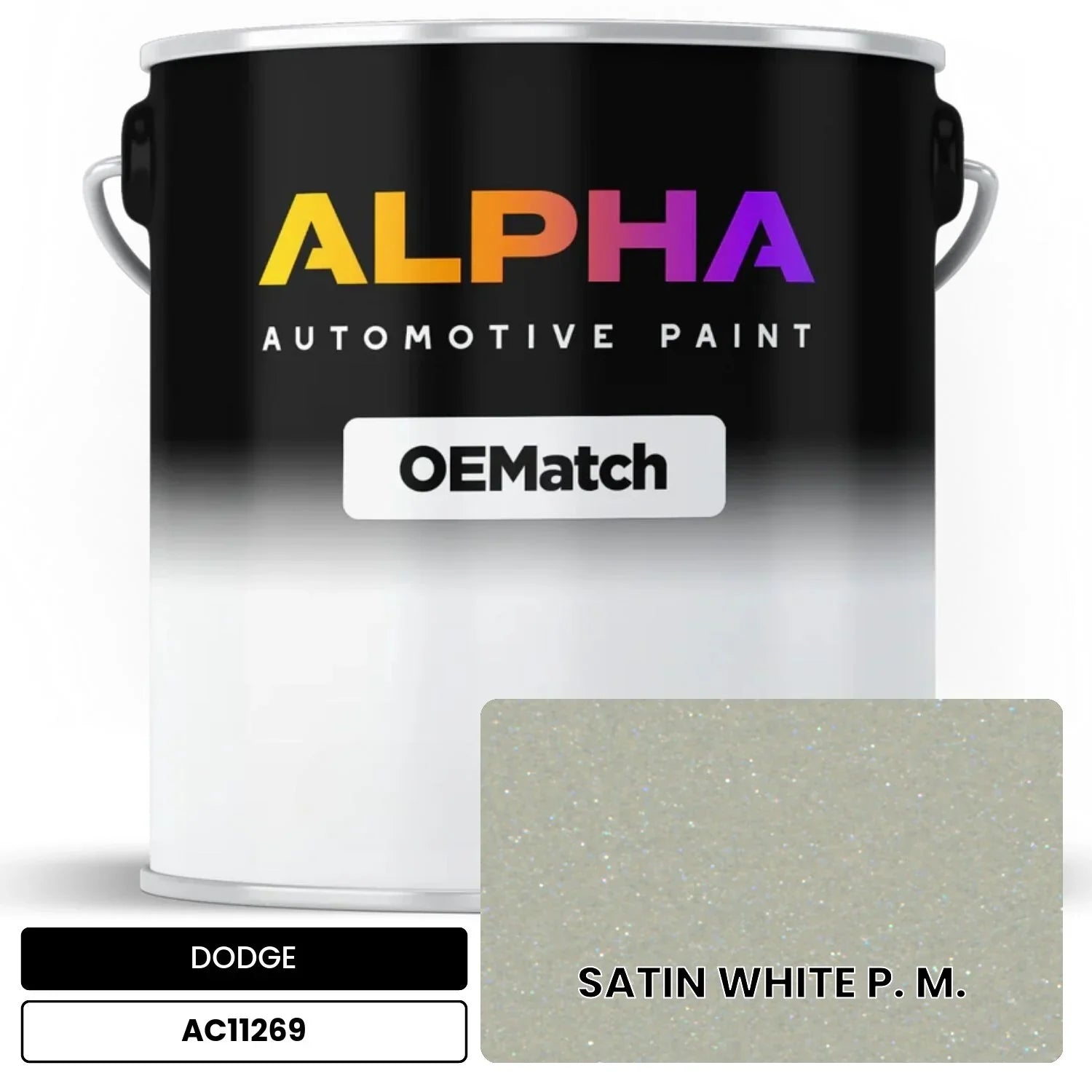 DODGE SATIN WHITE P. M. AC11269 OEMatch Basecoat