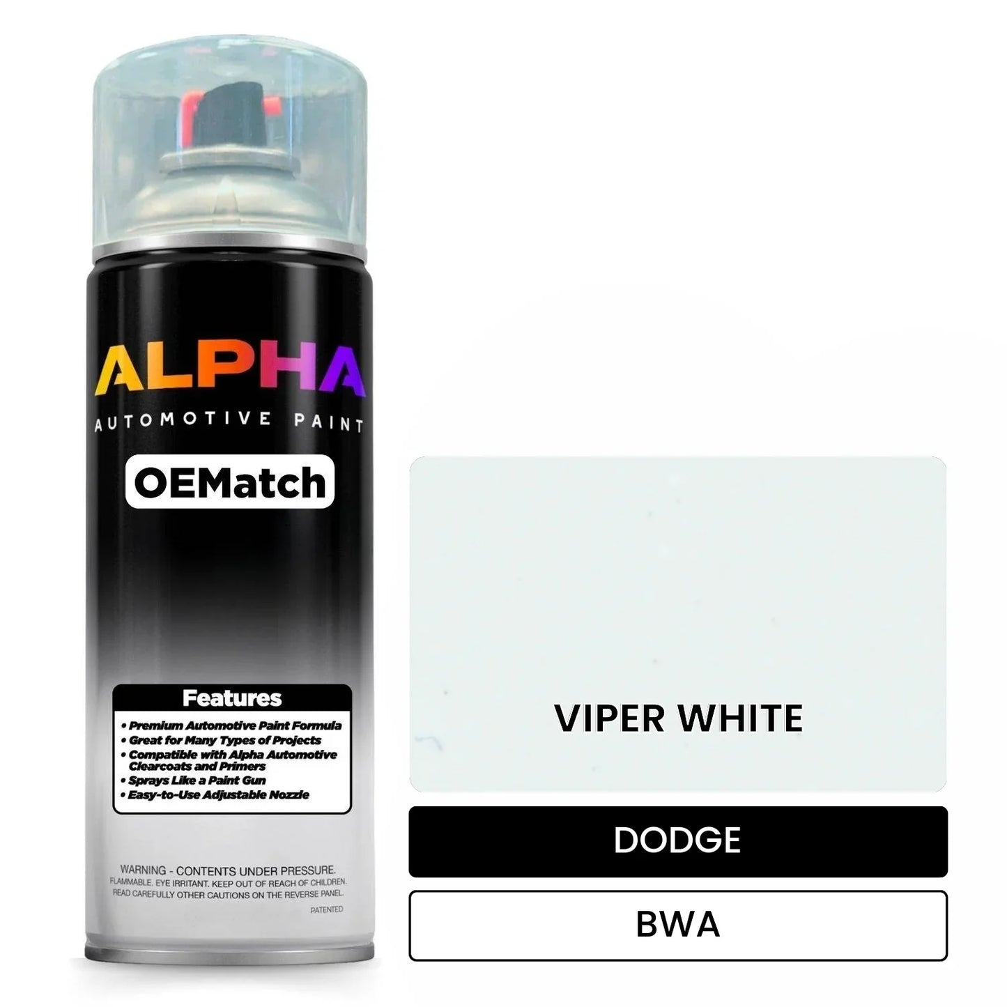 DODGE VIPER WHITE BWA OEMatch Spraycan